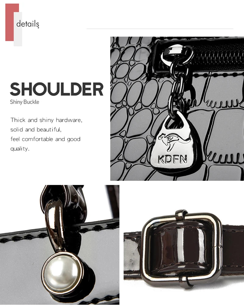 Sacs à main en cuir verni pour femmes, sacs à bandoulière pour dames, sacs à main de créateurs de luxe, petit sac fourre-tout décontracté, initié par la marque, nouveau