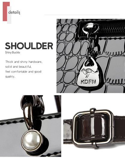 Sacs à main en cuir verni pour femmes, sacs à bandoulière pour dames, sacs à main de créateurs de luxe, petit sac fourre-tout décontracté, initié par la marque, nouveau