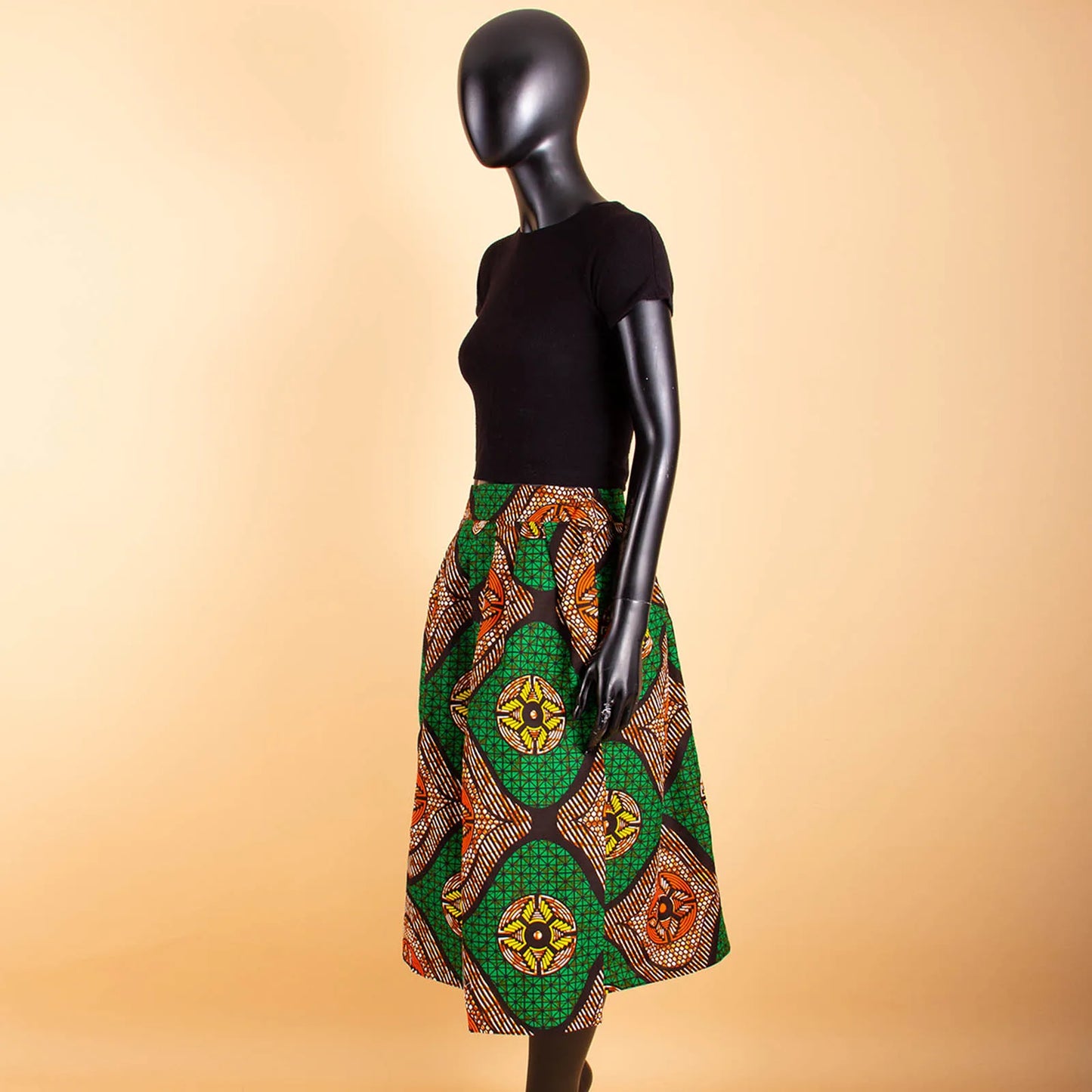 2025 été Original Style africain vêtement jupe Midi pour les femmes privé personnalisé de haute qualité Batik coton Femmal vêtements A 722704
