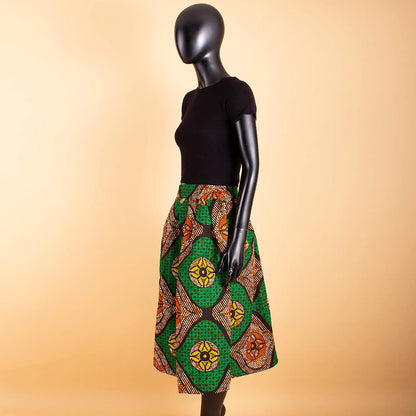2025 été Original Style africain vêtement jupe Midi pour les femmes privé personnalisé de haute qualité Batik coton Femmal vêtements A 722704