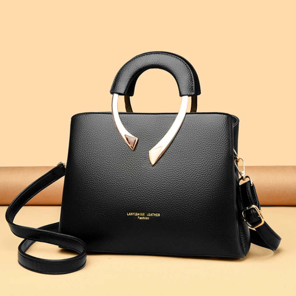 Sacs à main de luxe femmes sacs concepteur 3 couches en cuir souple épaule Sac à bandoulière dames grande capacité Shopping messager fourre-tout