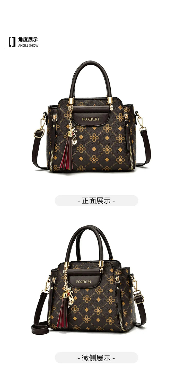 Sac à bandoulière en cuir Pu pour femmes, sacoches polyvalentes de grande capacité, sacs à fermeture éclair