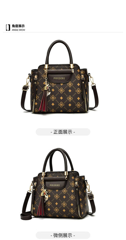 Sac à bandoulière en cuir Pu pour femmes, sacoches polyvalentes de grande capacité, sacs à fermeture éclair