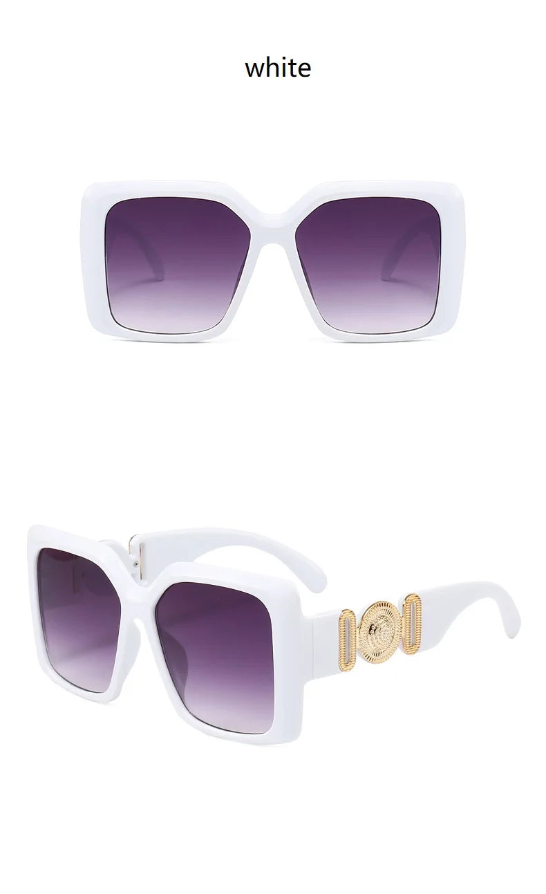 INS populaire carré lunettes de soleil femmes luxe rétro marque hommes tendance voyage lunettes de soleil femme nuances UV400 Oculus