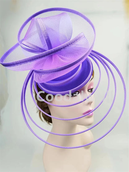 Chapeau Fascinateur Élégant pour Femme, Robe Formelle, Pièce de Sauna de Mariage, Pince à Cheveux pour Dames, Vincd'Église, Casquette de Pilulier en Maille avec Bande de Sauna, Nouveau