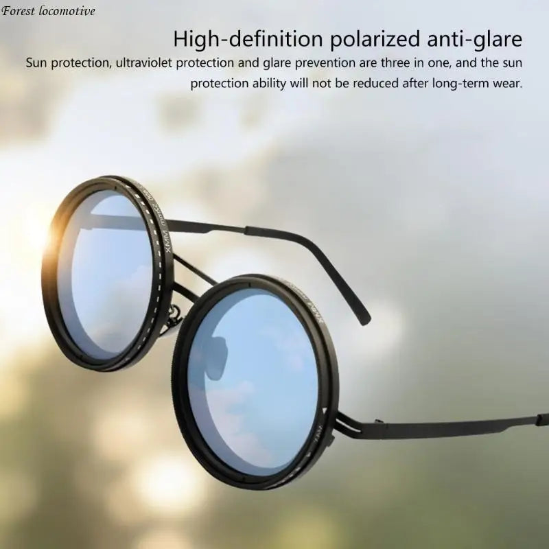 Lunettes soleil steampunk multifonction les lentilles polarisées à mode pour conduire pêche 32 Go