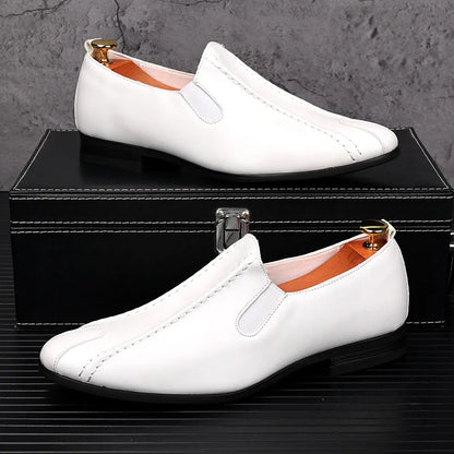 Chaussures en cuir patchwork blanc pour hommes, nouvelles chaussures de luxe pour hommes, robe de mariée, zone de Rh, chaussures Oxford pour hommes, taille 38-44