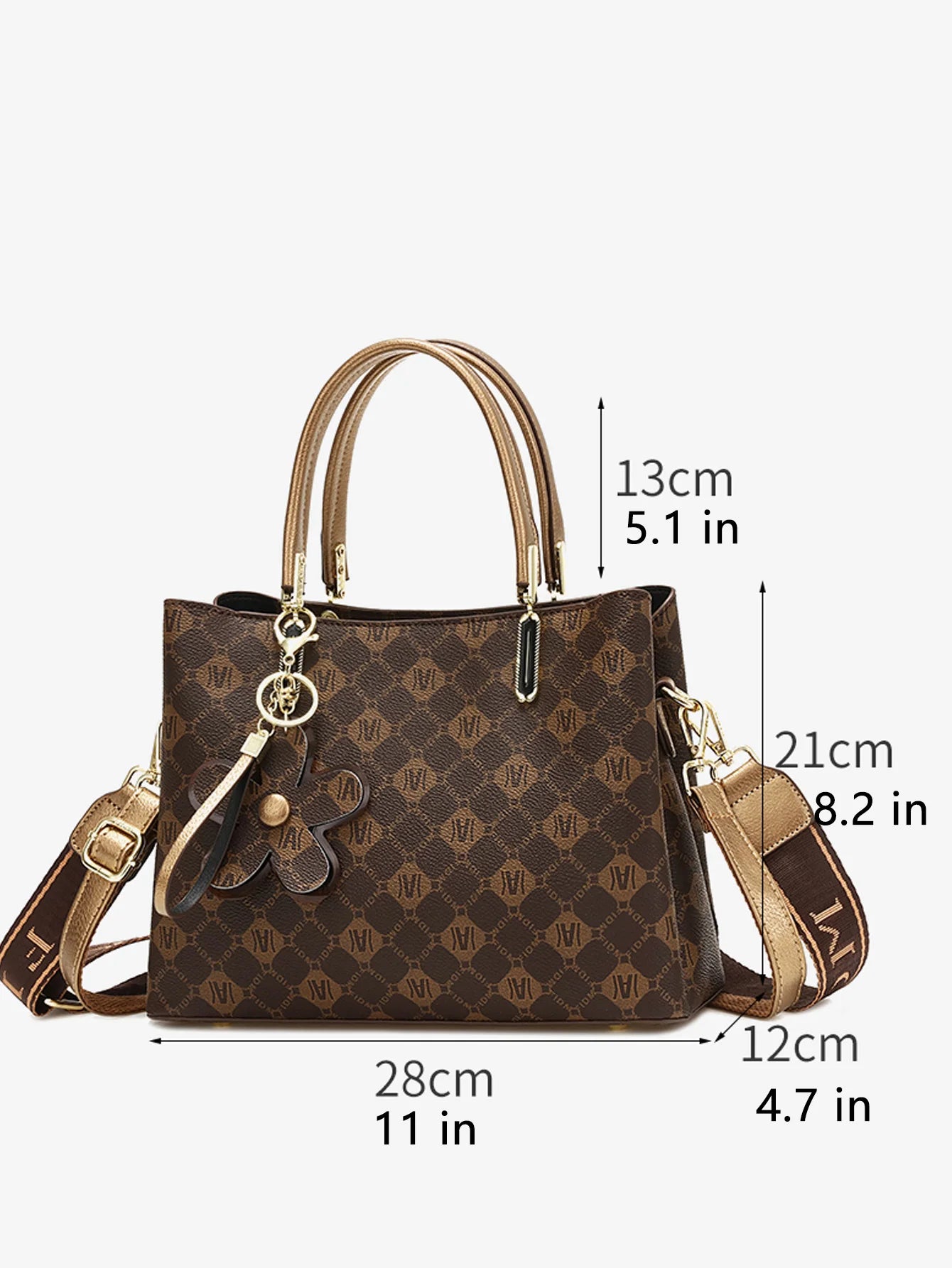 Sac à main imprimé vintage pour femme, sac à bandoulière simple, grande capacité, qualité avancée, élégant, mode 100