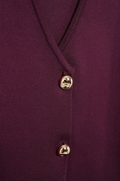 TRAFZA 2025 femmes jupe ensemble vin rouge tricoté col en v sans manches mince gilet + solide taille haute fermeture éclair Patchwork jupe longue rue