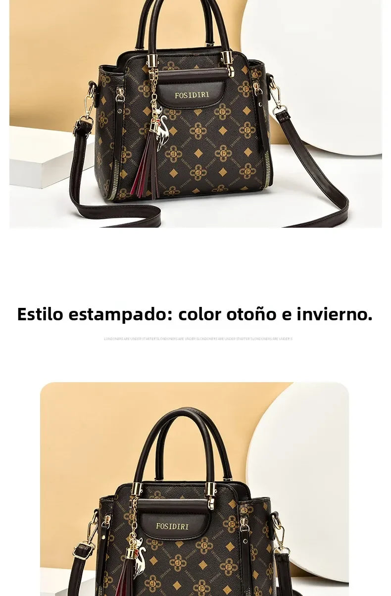 Sli Red Valley – sac à main tendance en cuir PU souple pour femmes, sac à bandoulière en matériau de qualité, grande capacité