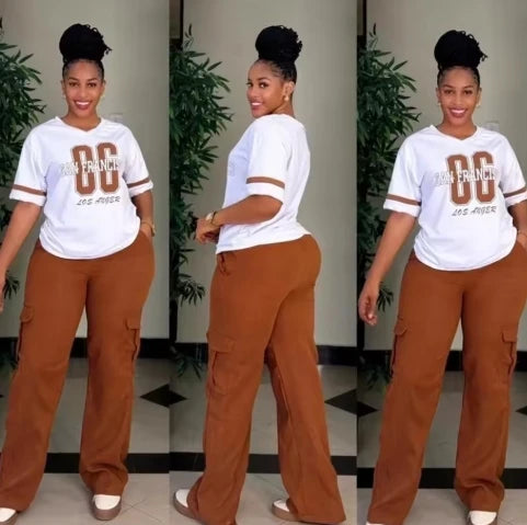 Ensemble Dashiki Africain pour Femme, Haut et Pantalon Assortis, Vêtements d'Été et d'Automne, Nouvelle Collection, 2 Pièces