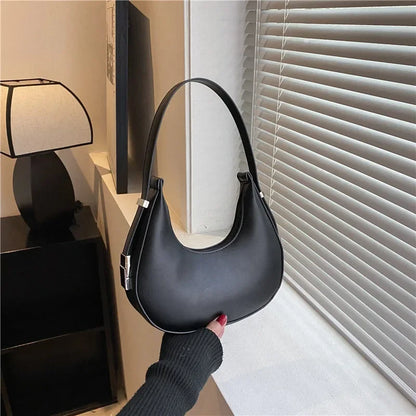 BS - Sac à bandoulière Hobo en cuir PU pour femmes, Design de luxe, petite pochette, sac à main sous les bras, fourre-tout de voyage