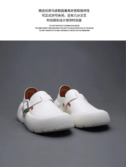 Été 2025 nouveaux mocassins en cuir respirants pour hommes semelles souples semelles épaisses confortables chaussures en cuir pour hommes à la mode et décontractées