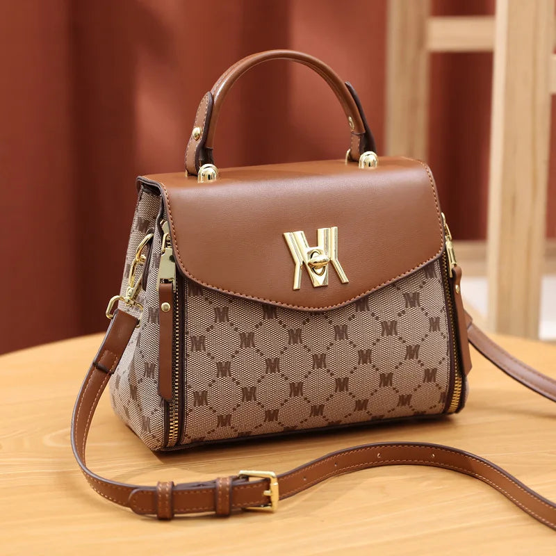 Sac à bandoulière imprimé de luxe pour femme, design de mode, accessoires en métal, marque initiée, sac à main féminin