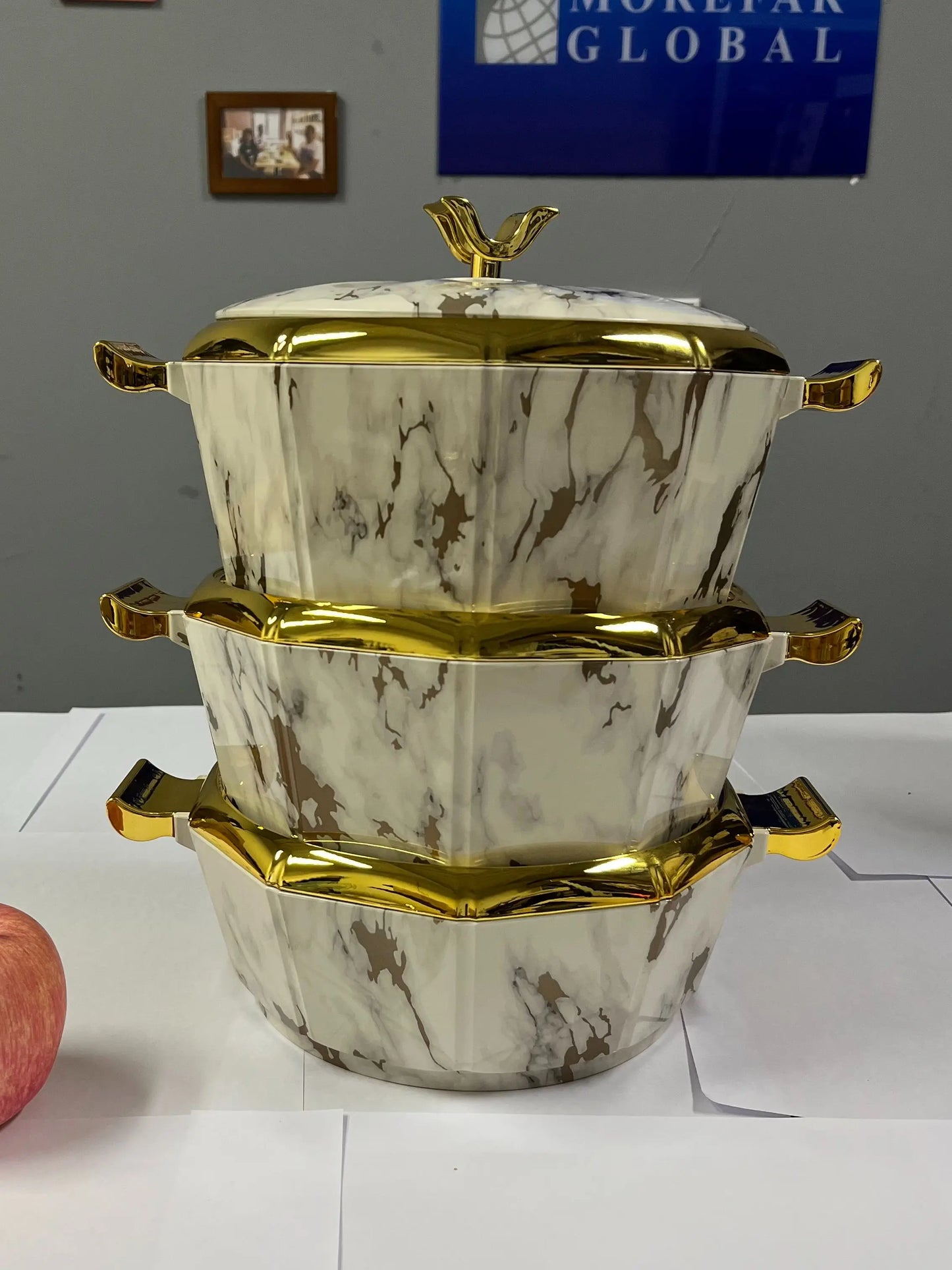 Boîte à lunch isolée avec poignée, rue du Ramadan, rassemblement de famille, chauffe-aliments de grande capacité, 3 pièces/ensemble, 2/2 L, 5 L