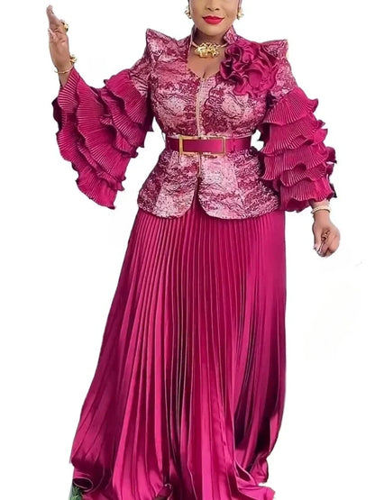 Vêtements africains pour femmes, ensemble 2 pièces, hauts et jupes, costumes Dashiki Ankara 2025, tenues, robe, grande taille, robes de fête de mariage