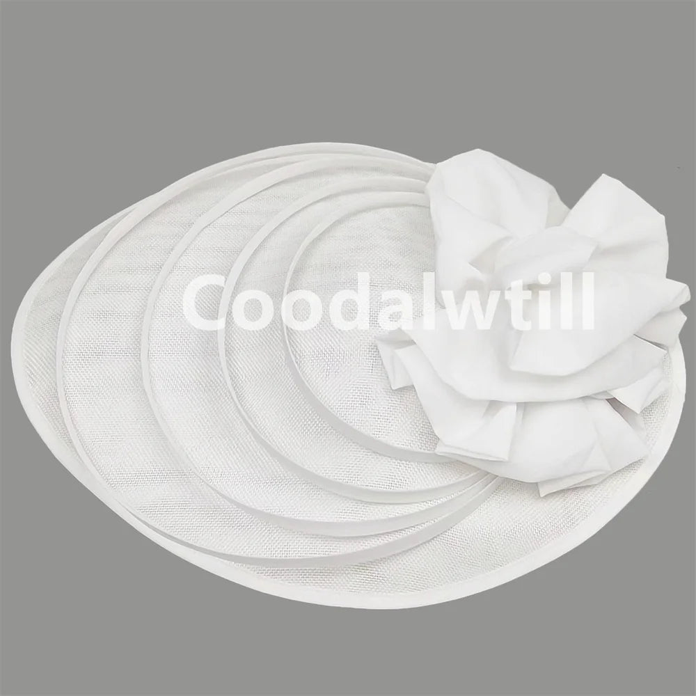 Noir grand Chapeau fascinateur femmes Royal Ascot casque fleur mode Chapeau Casquette pour église Kentucky Derby Chapeau Casquette bandeau