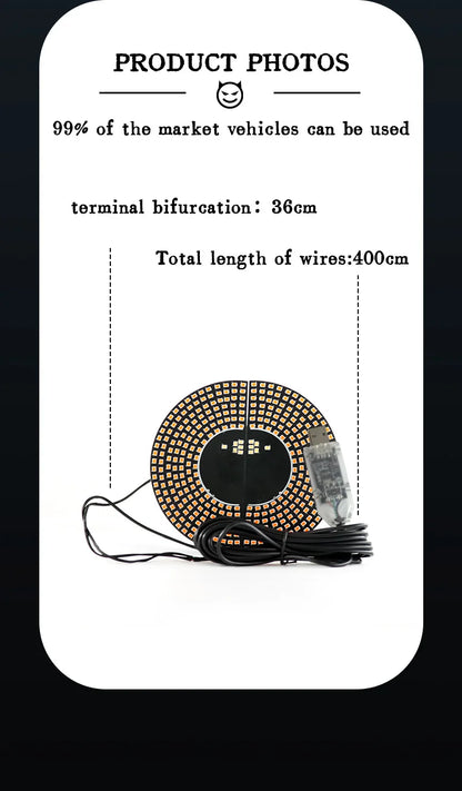 Écran d'affichage de panneau de pixels matriciel LED pour camion, Flexible, rvb, USB, 5V, motif de voiture, Graffiti, texte, projecteur, boutique d'animation, barre de rappel