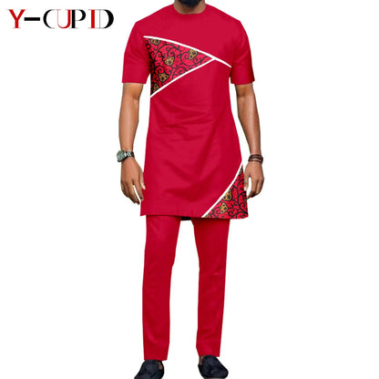 Robes africaines pour femmes, tenues de Couple assorties, Bazin Riche Dashiki, Slim, imprimé pompon, longues robes de fête Y23C009