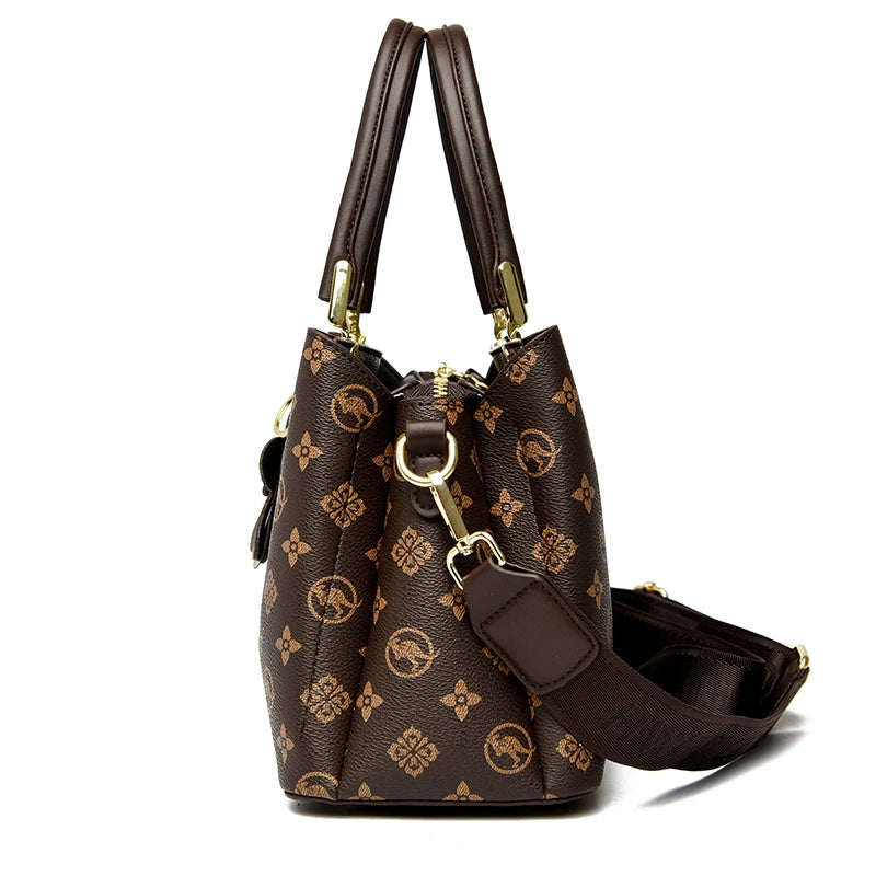 Sacs à poignée supérieure imprimés pour femmes, Sac à main en cuir de bonne qualité, Sac à bandoulière de luxe de styliste pour dames, Sac de banlieue