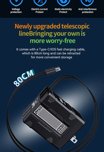 GaN 20W charge rapide PD3.0 chargeur Type C éclairage pour iPhone 12 13 Samsung Huawei Xiaomi téléphone portable prise ue/US chargeur mural