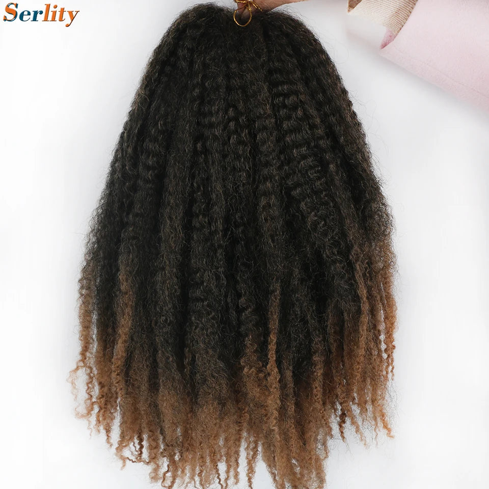 Marley Twist cheveux tressés pré - étirés pack de 1 - 6 ombre boucles africaines crochet cheveux tressés pour faux locs Jumbo Marley Twist cheveux