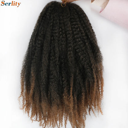 Marley Twist cheveux tressés pré - étirés pack de 1 - 6 ombre boucles africaines crochet cheveux tressés pour faux locs Jumbo Marley Twist cheveux