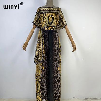 WINYI-Robe de Soirée Élégante et Surdimensionnée pour Femme, Caftan à Imprimé Africain, Nouvelle Mode 2022