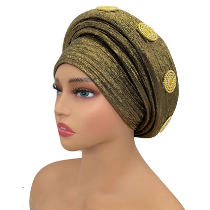 Mode africain Turban casquette femmes Autogele couvre-chef dame bandeau Nigeria mariage couvre-chef Turbante Mujer