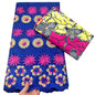 Tissu africain en dentelle de Voile suisse, 2.5 + 3 yards, véritable cire pour coudre une robe de soirée, nouvel arrivage