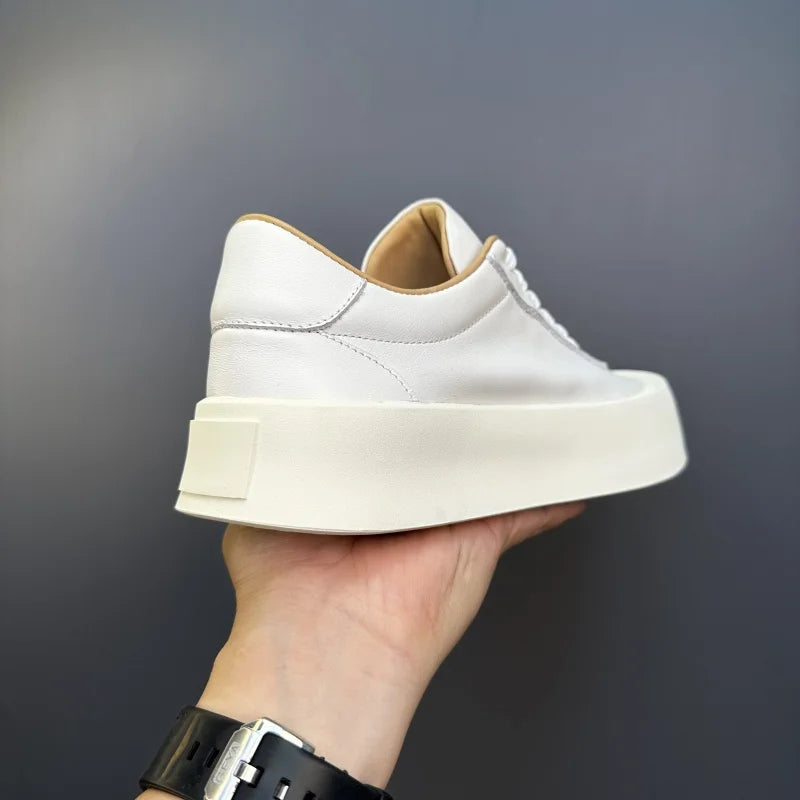 DOYUTIG-Chaussures de planche en cuir véritable pour hommes, baskets à semelle optique coordonnante, chaussures décontractées, rétro vintage, printemps et automne, SGHousex, nouveau