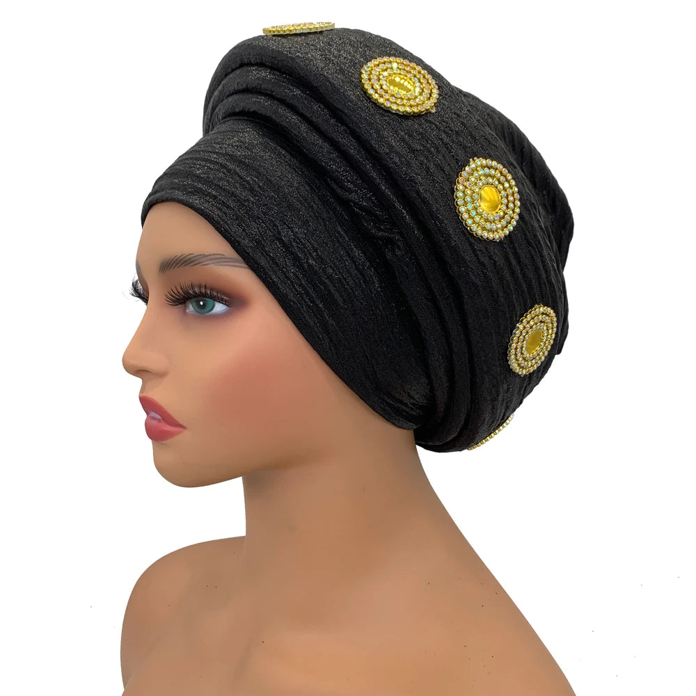 Mode africain Turban casquette femmes Autogele couvre-chef dame bandeau Nigeria mariage couvre-chef Turbante Mujer