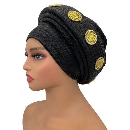 Mode africain Turban casquette femmes Autogele couvre-chef dame bandeau Nigeria mariage couvre-chef Turbante Mujer