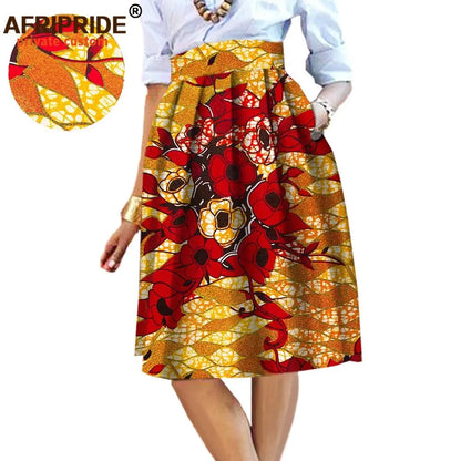 2025 été Original Style africain vêtement jupe Midi pour les femmes privé personnalisé de haute qualité Batik coton Femmal vêtements A 722704