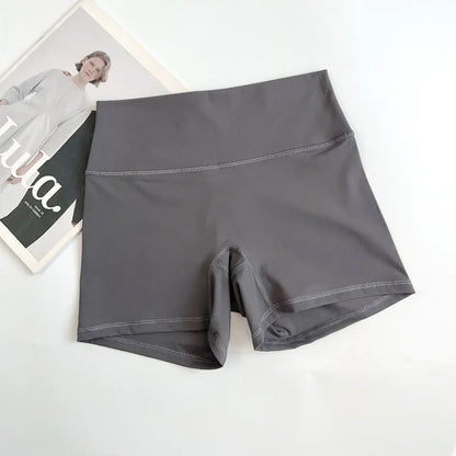 Short de motard de sport pour femmes, sensation nue, taille haute, Yoga, Push Up, Leggings de Fitness, contrôle du ventre, Slim