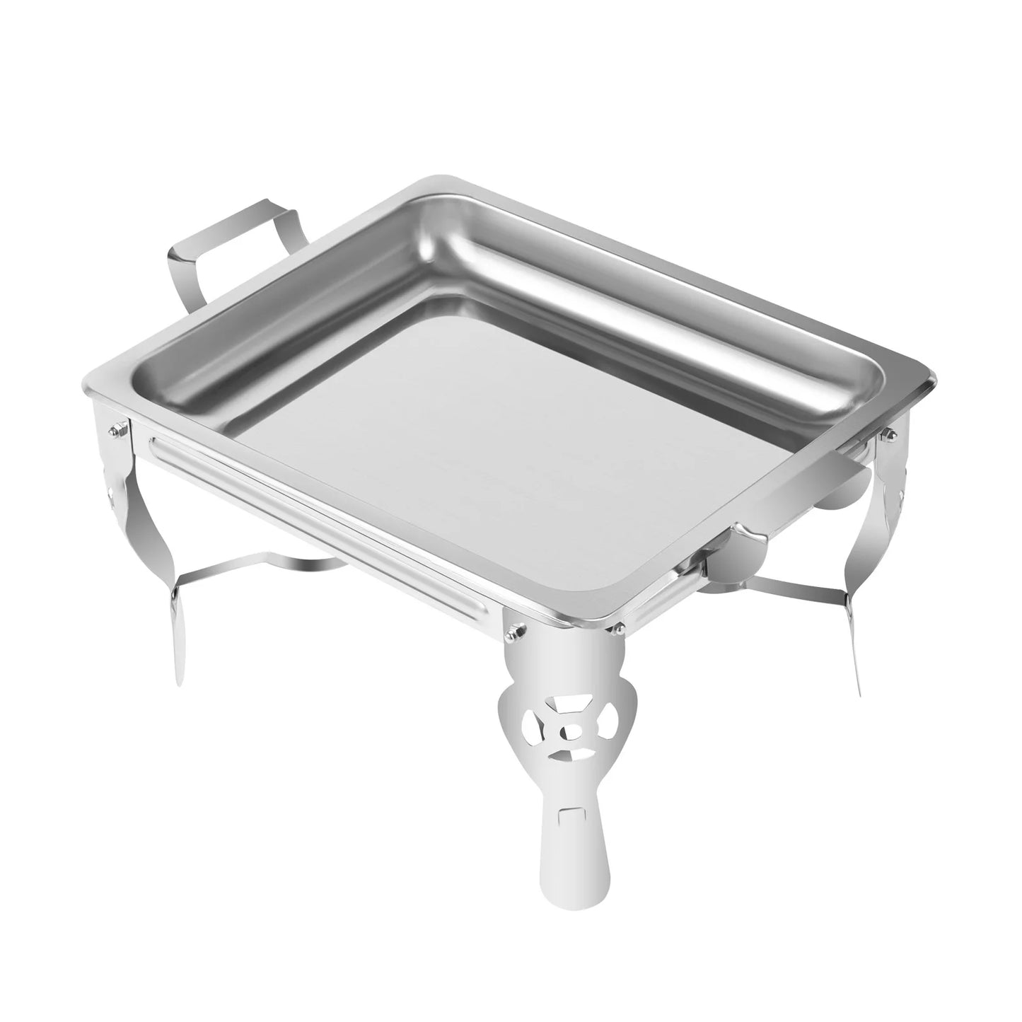 Réchaud/couvercle en acier inoxydable 6L, récipient chauffant pour Catering, Buffet de fête, poêle carré en libre-Service