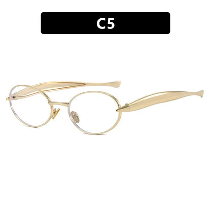 Lunettes de soleil rondes et épaisses en métal pour femmes, monture ronde et épaisse, Style célèbre, décontractées, Protection UV400