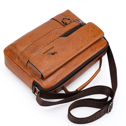 Sacs de messager de marque kangourou de luxe hommes en cuir sac à bandoulière décontracté pour hommes marron noir sac à bandoulière d'affaires sac à main masculin