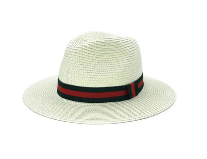 Chapeau de paille de voyage en plein air, pare-soleil de bord de mer, crème solaire, grand bord, style britannique DN, chapeau avec décoration de ruban, HZ75