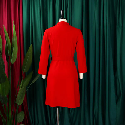 Robe plissée mi-longue à col de costume, taille haute, à la mode, nouvelle collection automne 2025