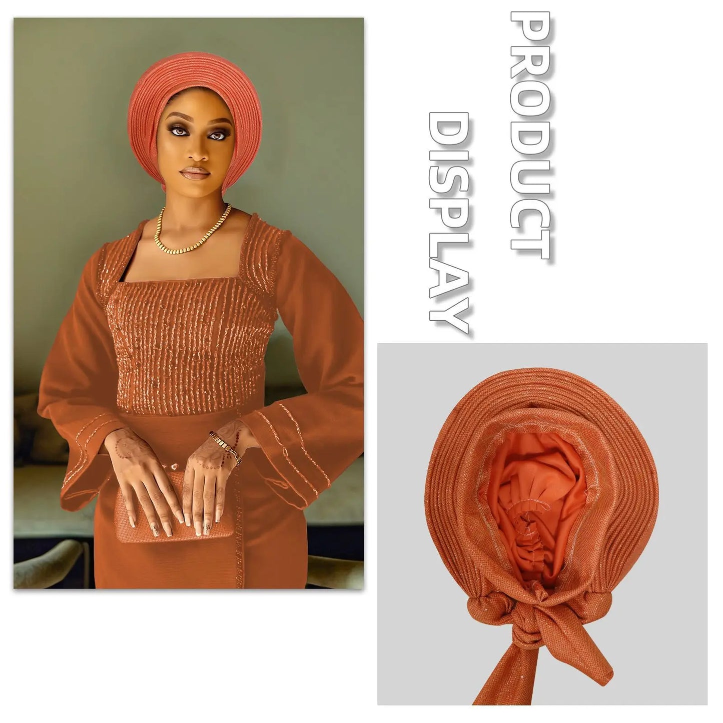 Casquette Turban plissée pour femmes africaines déjà fabriquées Auto Gele femme bandeau Nigeria dame chapeaux chapeau fête de mariage chapeaux