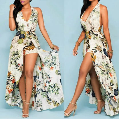 Jupe-short ajustée à la taille pour femmes, col en v, bas irrégulier, 9736