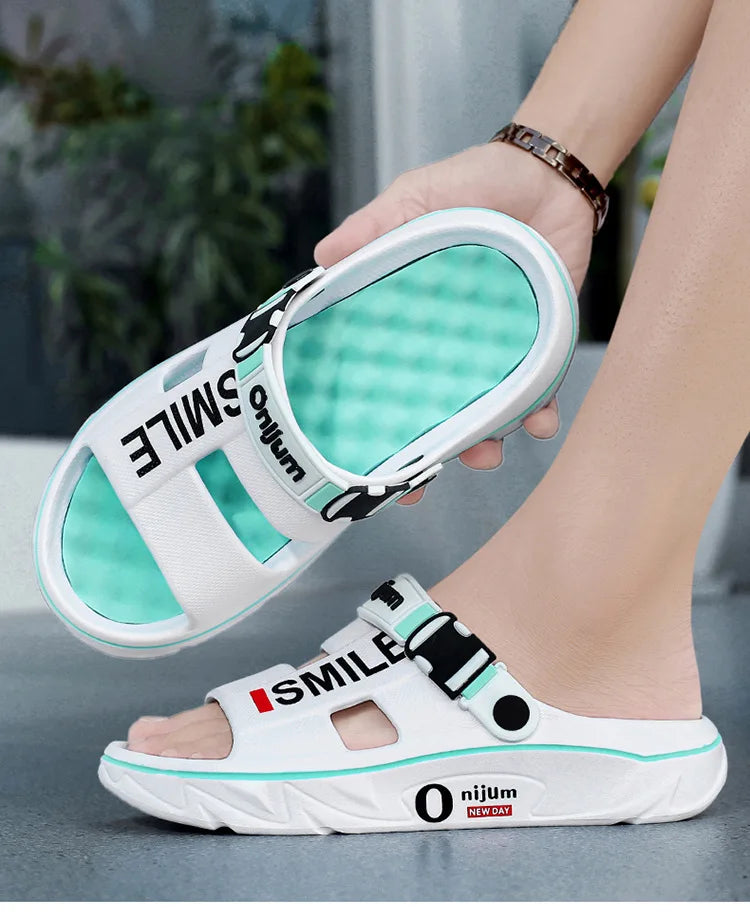 2025 nouveaux pantoufles de Massage pour hommes sandales d'extérieur intérieures plage confortables diapositives souples chaussures décontractées pour hommes femmes pantoufles de maison