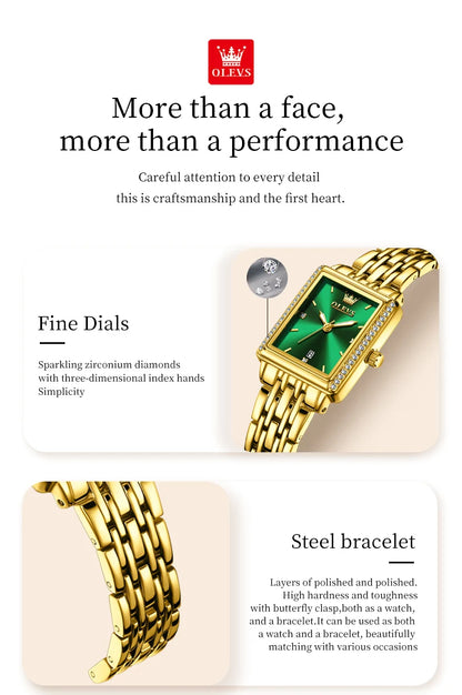 OLEVS-Montre-bracelet à quartz étanche élégante pour femme, date automatique, marque supérieure, montre originale pour femme, luxe, 9995, 2025