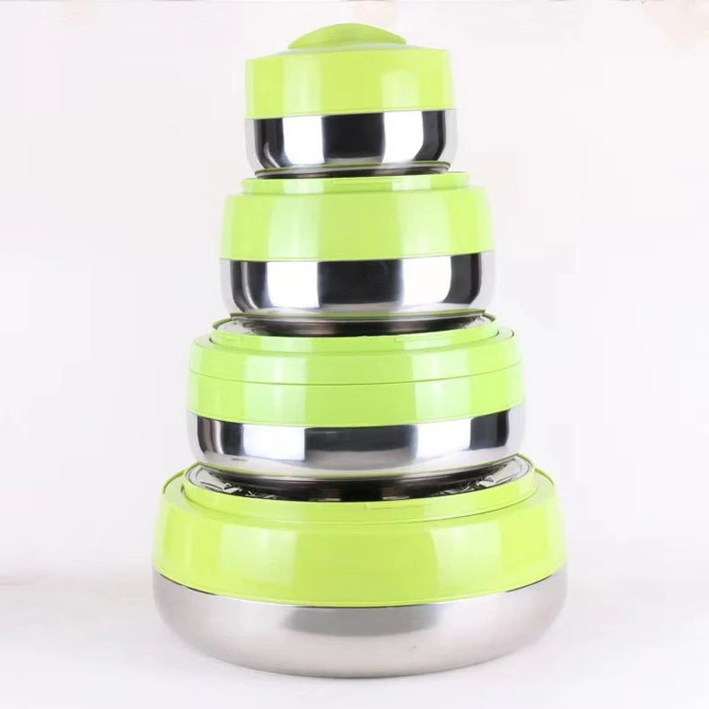 Conteneur de stockage des aliments, boîte à déjeuner Bento en plastique, Thermos pour aliments chauds, boîte de conservation des aliments, accessoires de cuisine 4 pièces