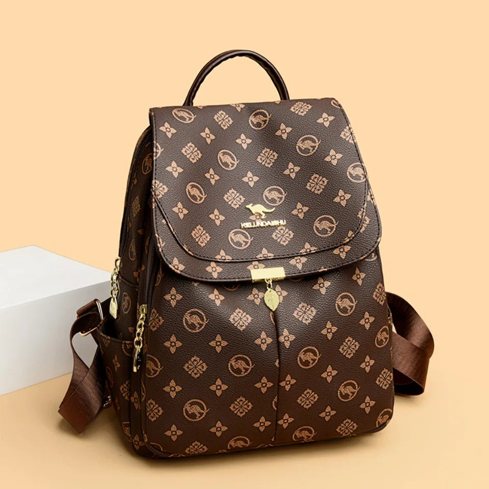 Sacs à Dos imprimés kangourou classiques Sac à Dos en Cuir Pu pour femmes Sac d'école à bandoulière pour mère Sacs à Dos Sac de transport A Dos