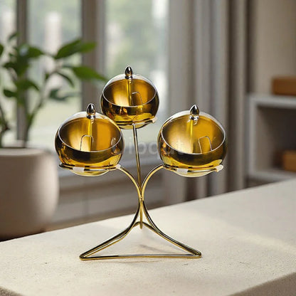 Support de bol doré pour Sauce à bouche Oblique en acier inoxydable, Pot chaud, panier d'assaisonnement pour Buffet, Pot plat, récipient, bol sphérique pour salade