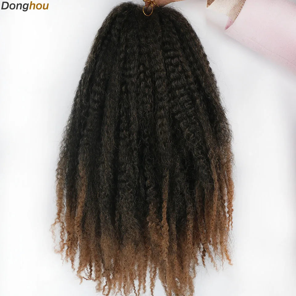 Marley Hair 18 pouces cheveux synthétiques tressés Marley Ombre noir brun blond gris 350 pour cheveux tressés Afro Kinky Marley Twist
