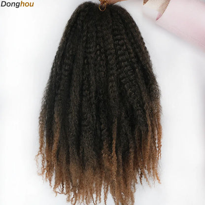 Marley Hair 18 pouces cheveux synthétiques tressés Marley Ombre noir brun blond gris 350 pour cheveux tressés Afro Kinky Marley Twist