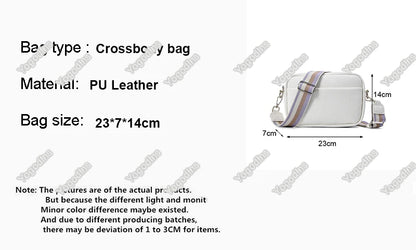 Sacs à bandoulière couleur Hit pour femmes, sacoches en cuir PU, petit sac à main à large sangle